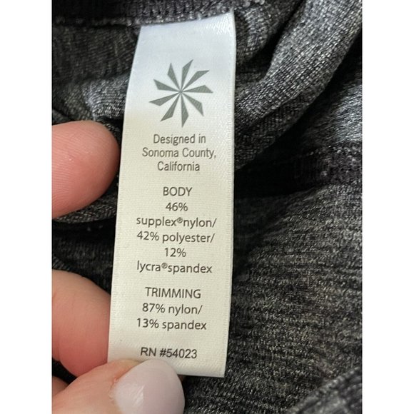 Athleta High Rise Plié Tight Gray Black Yoga Pants‎ Womens Dance XS 349101 - Picture 9 of 9